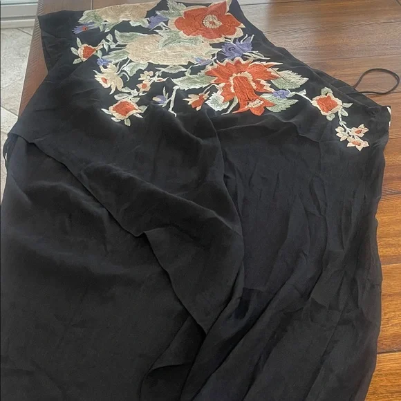 Free People embroidered one shoulder asymmetrical floral sheer beach top small - Picture 13 of 17